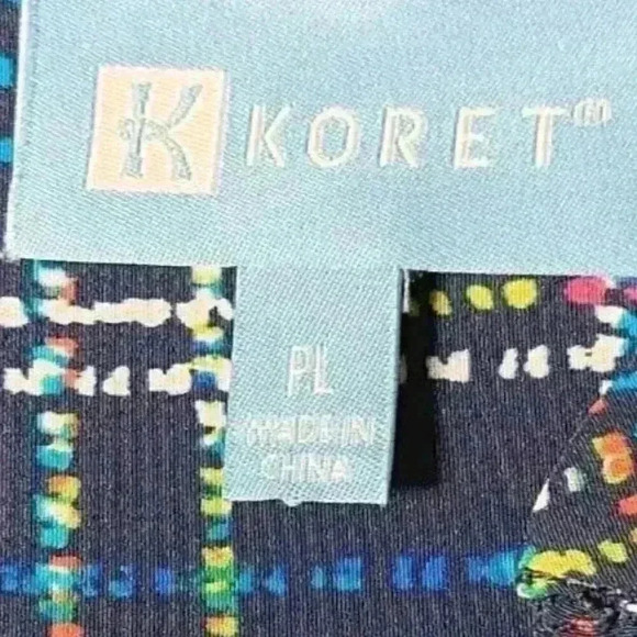 Koret Blouse Women Petite Large 3/4‎ Sleeve Plaid Multicolored - Picture 5 of 7